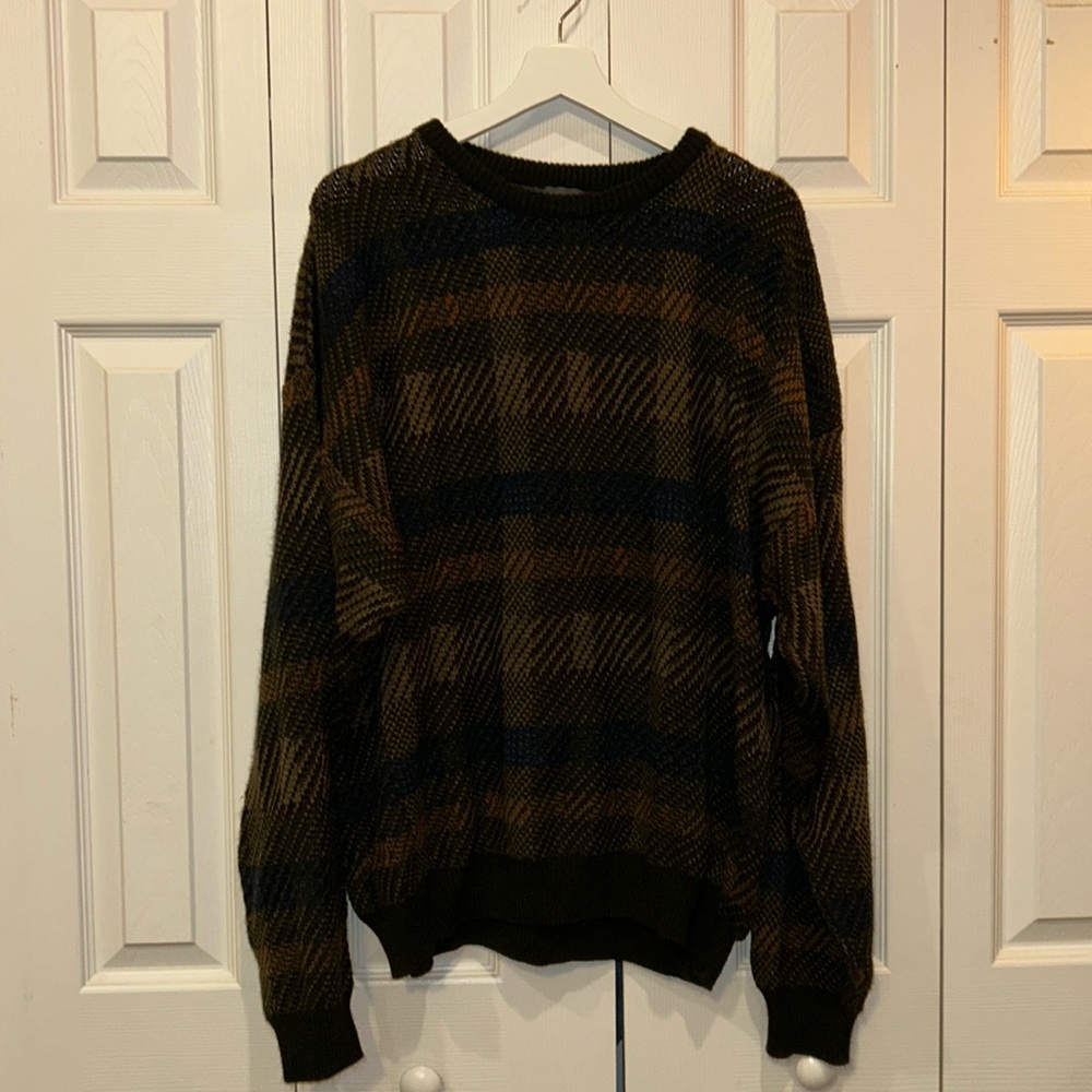 Vintage Serafini Plaid Knit Sweater